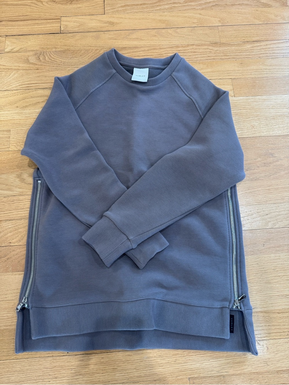 Varley Women’s Slate Gray Crewneck Zip-Side Sweatshirt